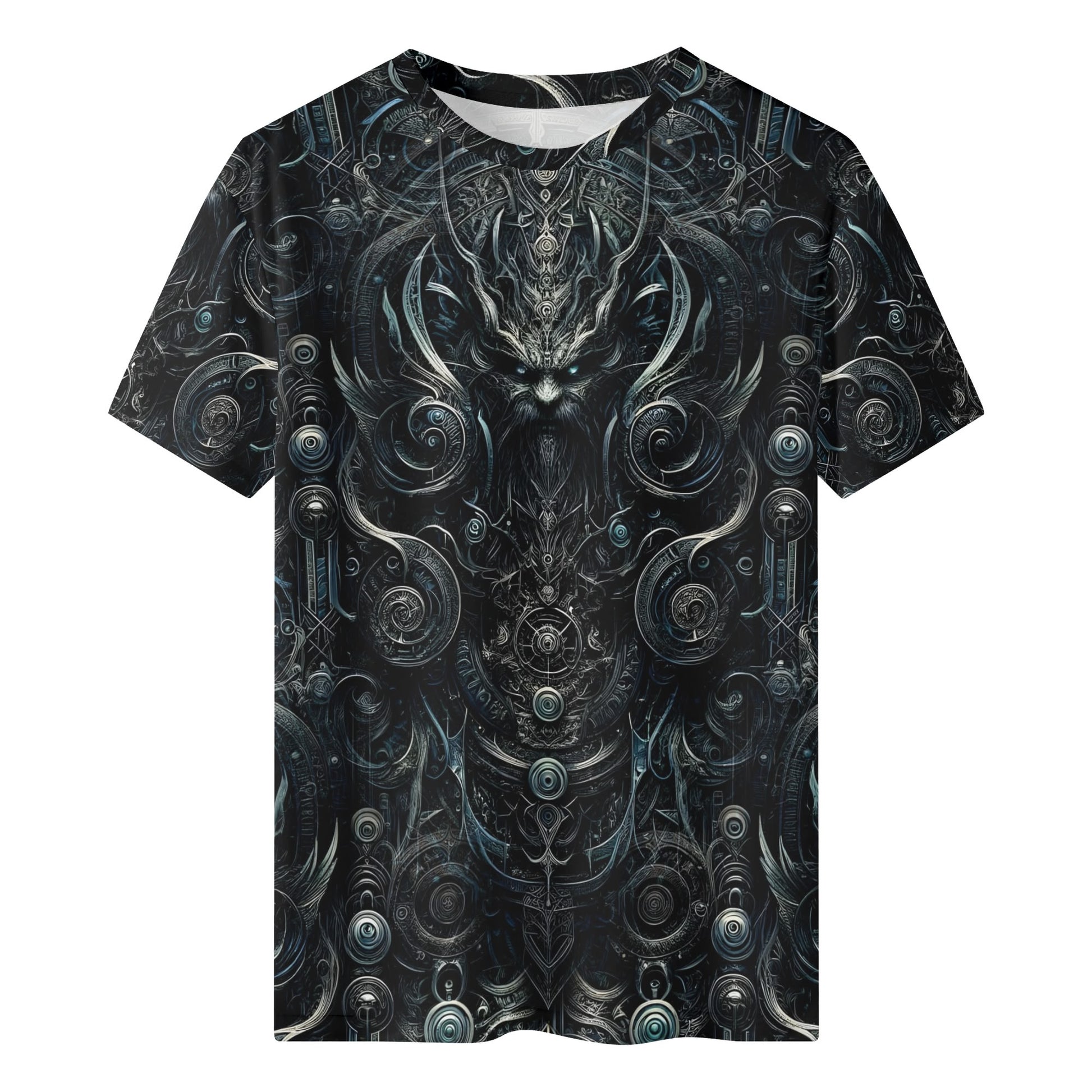 Loud and Lethal Sigil Of Shadows Lycra T-Shirt with dark intricate fantasy design for unisex