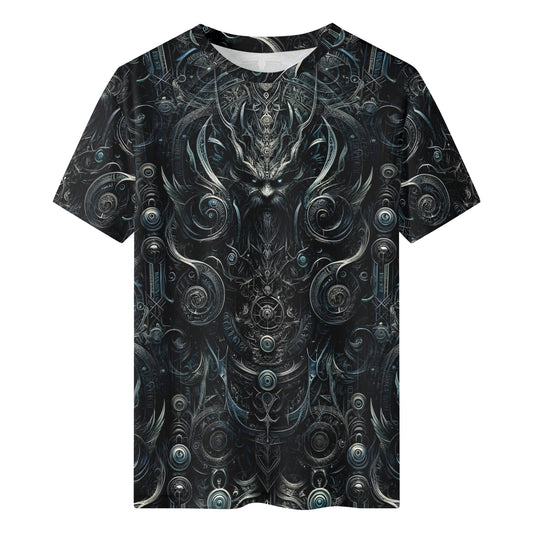 Loud and Lethal Sigil Of Shadows Lycra T-Shirt with dark intricate fantasy design for unisex