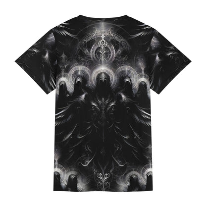 The Sacred Eclipse Lycra T-Shirt by Loud and Lethal featuring a black mystical abstract eclipse design